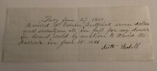 Handwritten Receipt Document 1867 Signed ID’d Ruth Haskell NH Antique picture