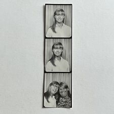 Vintage Photo Booth Strip Photograph Beautiful Young Women Plus Size Teen picture