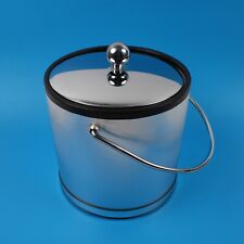 Vintage Elegance By Kraftware Retro Silver Chrome Insulated Ice Bucket USA picture
