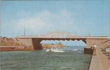 Inlet Waterway Bridge Boat in Boynton Beach Florida FL c1970s Postcard 8065.1 picture