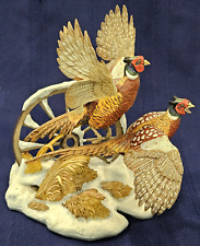 Danbury Mint Breaking Cover Pheasants Nick Bibby Wildlife Figurine Statue picture
