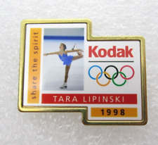 Vintage 1998 Kodak Share the Spirit Tara Lipinski US Team Skate Lapel Pin (C526) picture