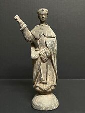 EARLY 19TH CENTURY CARVED WOOD RELIGIOUS SAINT THOMAS picture