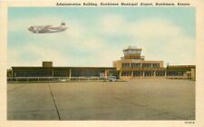 Administration Bldg Hutchinson Airport Kansas Phillips Teich 1940s Postcard 5891 picture