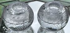 Vtg Pair Thomas Webb England Crystal Match Holder Sticker Bubble Candle Holder picture