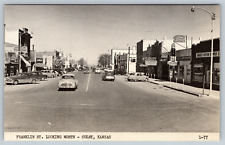 c1960s Franklin Street Colby Kansas Street View Vintage Postcard picture
