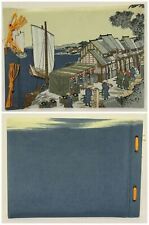 Vintage Asian Tapestry Canvas Photo Album Soldiers Geish Village Scene Scrapbook picture