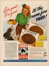 1944 Pets Animals Dog Food Pard Vintage Print Ad Buy War Bonds WW II picture