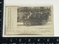 Antique RPPC Wonder Trips New York￼￼￼ Electric Tour Bus ￼Real Photo Postcard picture