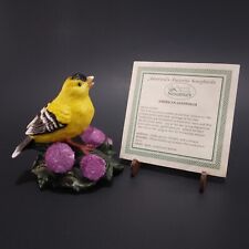 Vtg American Goldfinch Porcelain Bird Figurine Americas Favorite Songbirds wCert picture
