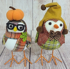 Walmart Way To Celebrate Collection Fall Harvest Lot Of 2 Bird Figurines 7
