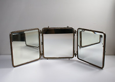 Antique vintage vanity tri-fold folding shaving mirror French style picture