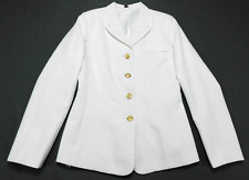 US Navy Jacket Women's 14 MT Misses Tall Service Dress White Polyester Coat picture