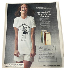 1973 VIRGINIA SLIMS Pro T-Shirt Newspaper Print Ad picture