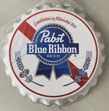 Pabst Blue Ribbon Bottle Cap Tin Sign Metal 16