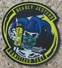 F-35 461st FLIGHT SQUADRON DEADLY JESTERS PVC COVID SANITIZED FLT PATCH AWESOME picture