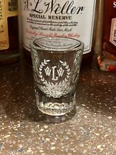 Vtg Old William Larue W. L. WL Weller Bourbon Whiskey Shot Glass ~ HEAVY 1970s? picture