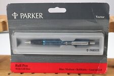 Vintage (c1990) Parker Vector Special Edition Blue/Black Ballpoint Pen, CT picture