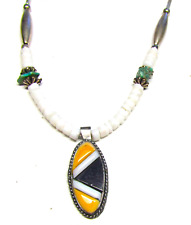 VINTAGE ZUNI INLAY NECKLACE picture