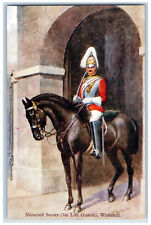Whitehall London England Postcard Mounted Sentry (1st Life Guards) c1920's picture