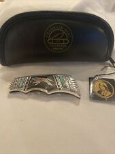 Franklin Mint Collector Knife - Aztec Turquoise Wolf -NWT picture