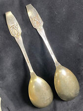 PAIR Vintage Antique POSEN 800 Silver German Souvenir Spoons, 8