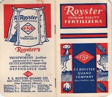 1940 Vintage Advertisings Royster Fertilizers Guano Company Baltimore MD Booklet picture