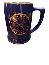Vintage EMORY UNIVERSITY Blue & Gold Coffee Mug Cup GUC picture