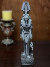 Egyptian King Ramses Statue from Granite Stone with Ancient Hieroglyphics picture