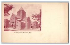 c1900's Old South Chruch Scene Street Worcester Massachusetts MA Postcard picture