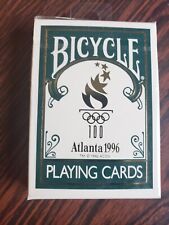 ATLANTA OLYMPICS 1996 Bicycle Playing Cards 100th Anniversary Green Deck SEALED picture