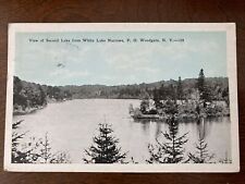 1925 View Of Second Lake from White Lake Narrows Woodgate New York NY Red Stamp picture