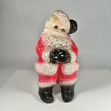 Vintage Chalkware Winking Santa Claus Atlantic Mold Statue Figurine 14.5” Heavy picture