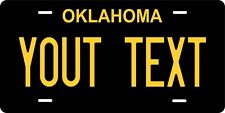 Oklahoma Black Yellow Custom Personalized License plates Auto Bike Motorcycle picture