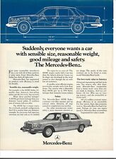 Original 1974 Mercedes Benz 450SE 4 Door Sedan vintage print ad, advertising picture