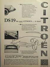 Citroën DS 19 Revolutionary New Car NY LA Mancave Garage Vintage Print Ad 1956 picture