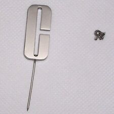 Clinique Cosmetics Employee Lab Coat Lapel Pin: C-Pin Gray Matte CLASP NEEDS FIX picture