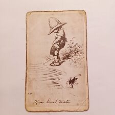 Postcard: Never Drink Water-Little Boy Peeing in Water-Funny-1950 picture