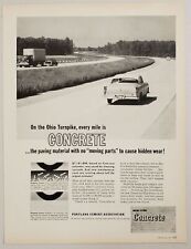 1959 Print Ad Concrete for Highways Portland Cement Association Ohio Turnpike picture