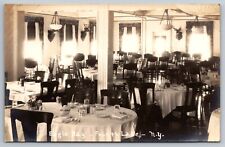 Eagle Bay. Fourth Lake. Interior Dining Room. New York Real Photo Postcard RPPC picture