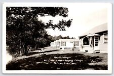 Pelican Lake Wisconsin~Hammock Outside Mark's Housekeeping Cottages~1949 RPPC picture