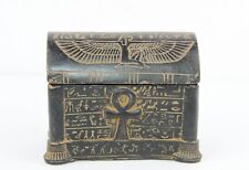 Rare Ancient Egyptian Pharaonic Antique Isis Jewelry Box Carved Protect Symbols picture