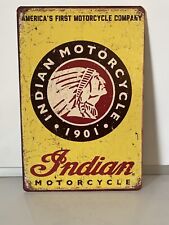 Indian Motorcycles Metal Sign - Vintage Inspired - Tribal Chief picture
