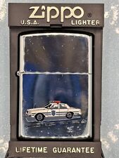 Vintage 1992 Police Car High Polish Chrome Zippo Lighter NEW picture