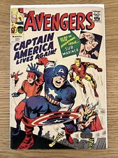 Avengers 4 Golden Record Reprint Captain America Marvel Comic 1966 VG-FN 5.0 picture