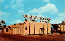 Vtg Lake Worth Florida FL Famous Restaurant Cocktail Lounge 1950s Postcard picture