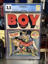 Boy Comics #11 CGC 3.5  Classic Iron Jaw Cover, Golden Age 1943 picture