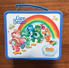 Vintage 1983 Care Bears Aladdin Blue Metal Lunch Box picture
