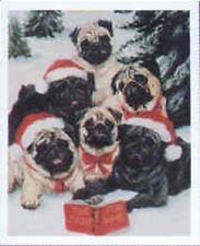Eight Card Pack PUG CHOIR Dog Breed Christmas Cards picture