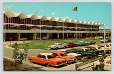 c1960s Chevy Impala~Minneapolis St. Paul Minnesota Airport~Vintage MN Postcard picture